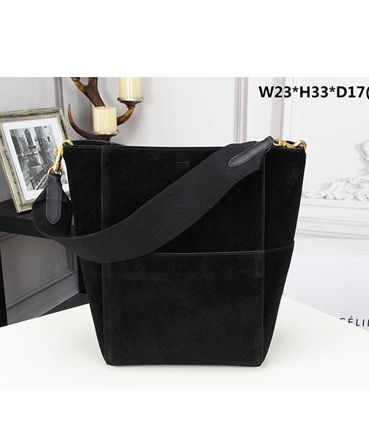 Celine New Style Black Suede Leather Shoulder Bag