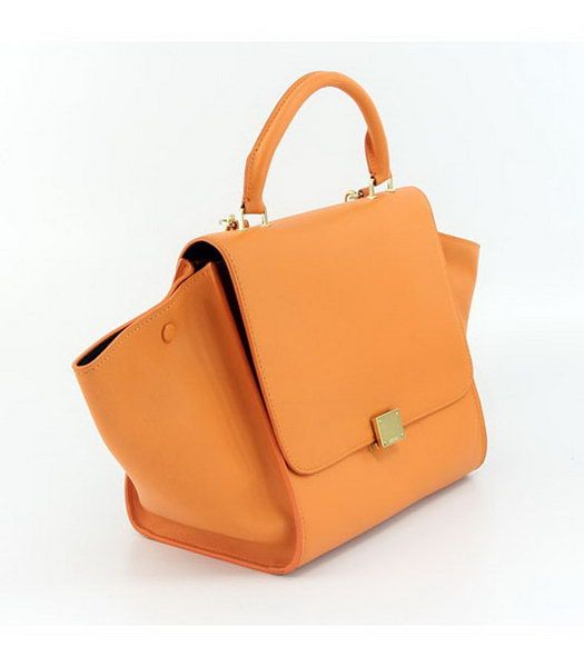 Celine Orange Imported Leather Square Bag-1