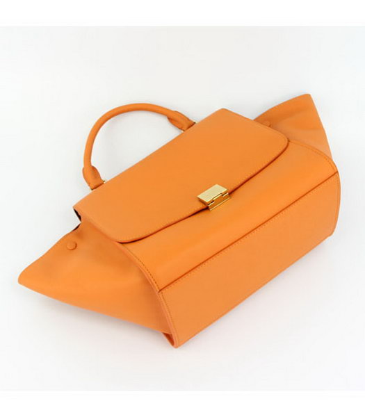 Celine Orange Imported Leather Square Bag-5