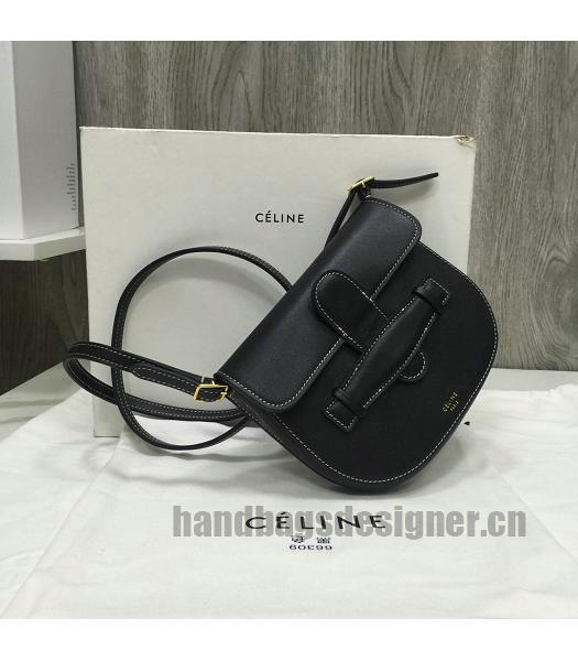 Celine Original Calfskin Leather Small Crossbody Bag Black-2