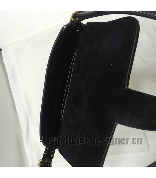 Celine Original Calfskin Leather Small Crossbody Bag Black-5