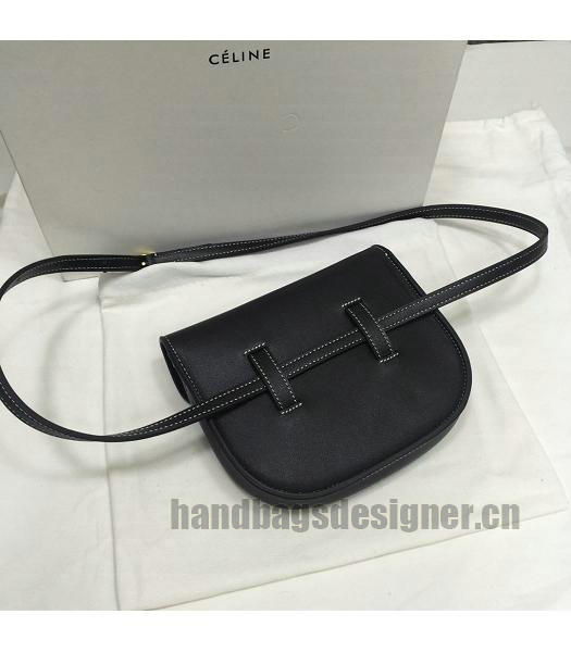 Celine Original Calfskin Leather Small Crossbody Bag Black-7