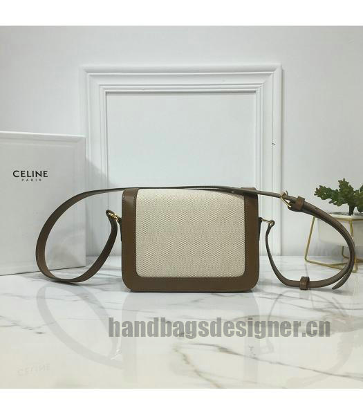 Celine Original Canvas With Brown Leather TRIOMPHE Mini Bag-2