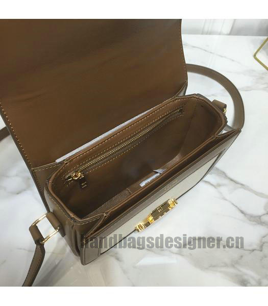 Celine Original Canvas With Brown Leather TRIOMPHE Mini Bag-6
