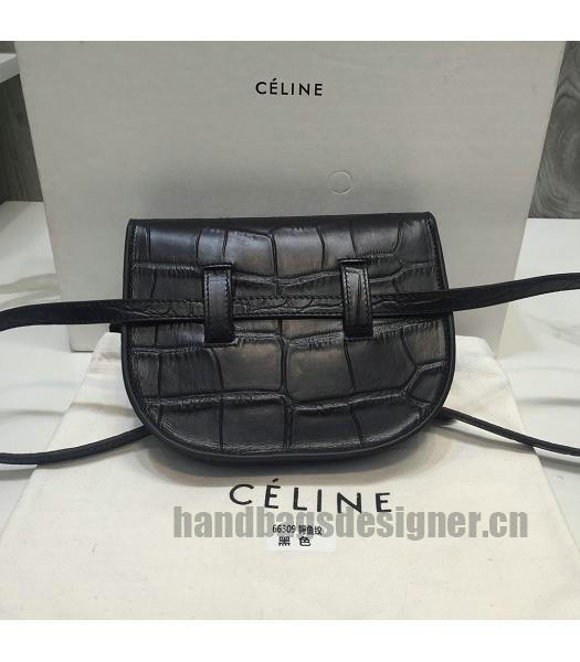 Celine Original Croc Veins Small Crossbody Bag Black-1