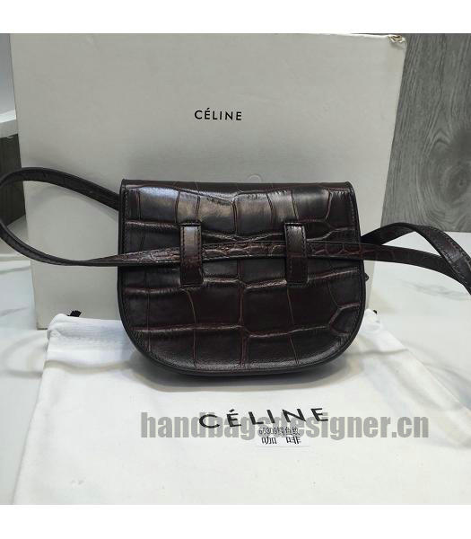 Celine Original Croc Veins Small Crossbody Bag Coffee-1