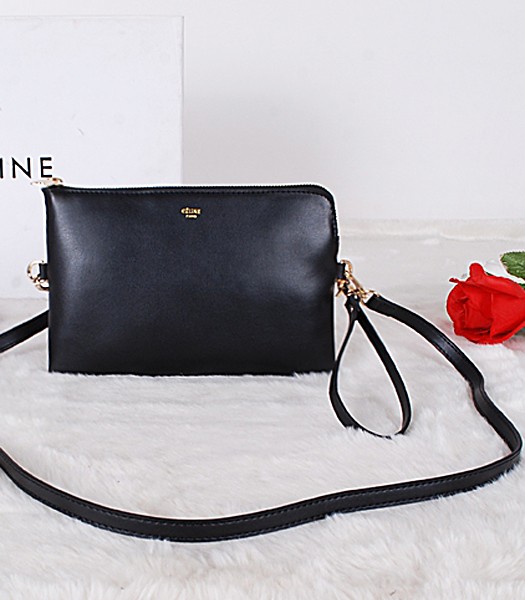 Celine Original Leather Shoulder Bag 5924 In Black