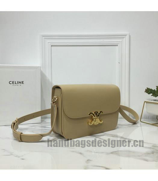 Celine Original Leather TRIOMPHE Crossbody Bag Apricot-1