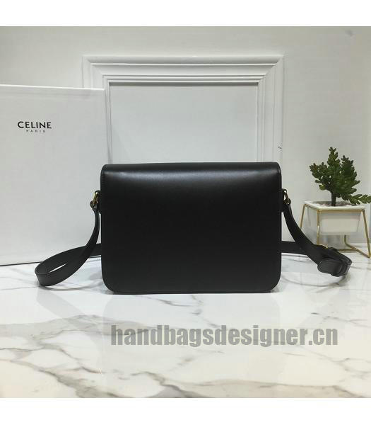 Celine Original Leather TRIOMPHE Crossbody Bag Black-3