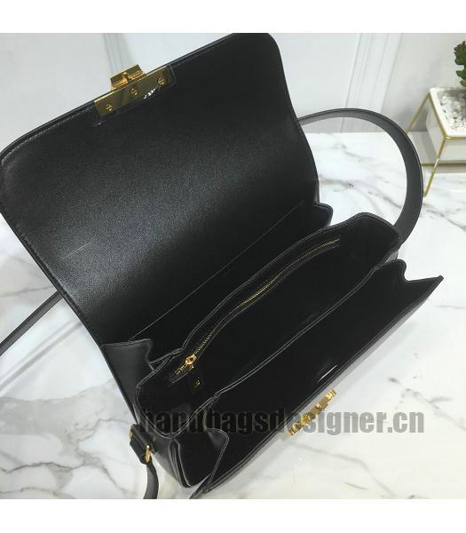 Celine Original Leather TRIOMPHE Crossbody Bag Black-5