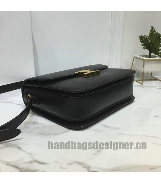 Celine Original Leather TRIOMPHE Crossbody Bag Black-6