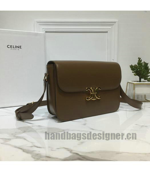 Celine Original Leather TRIOMPHE Crossbody Bag Khaki-1
