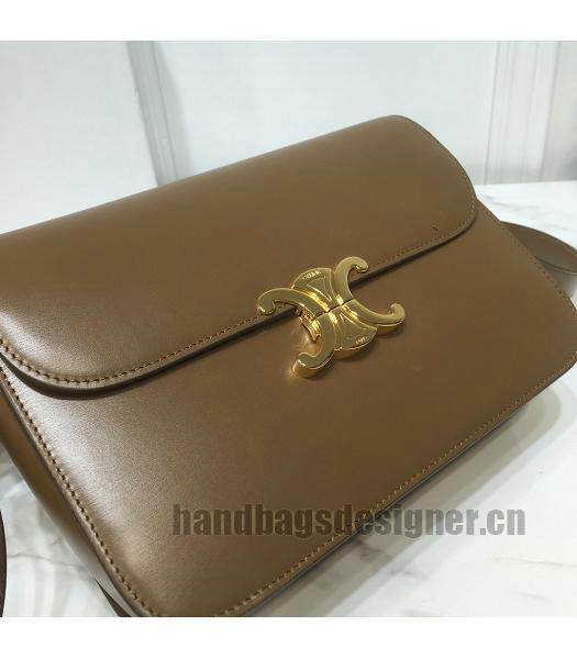 Celine Original Leather TRIOMPHE Crossbody Bag Khaki-3