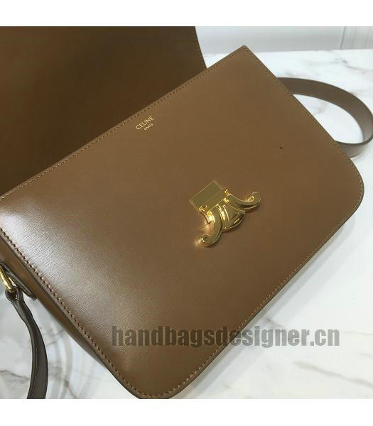 Celine Original Leather TRIOMPHE Crossbody Bag Khaki-6