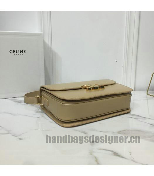 Celine Original Leather TRIOMPHE Small Crossbody Bag Apricot-7