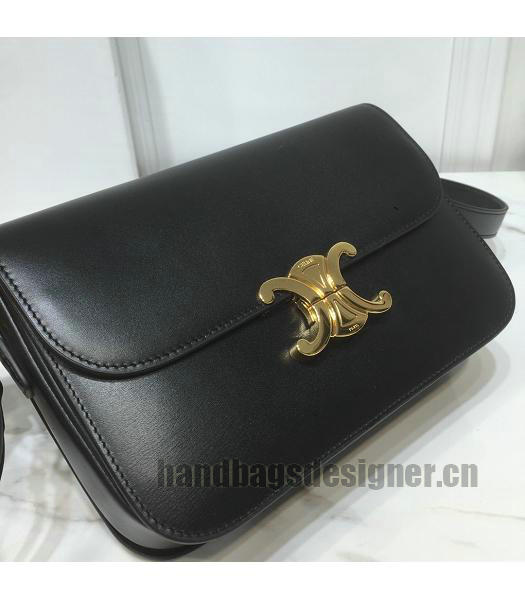 Celine Original Leather TRIOMPHE Small Crossbody Bag Black-3
