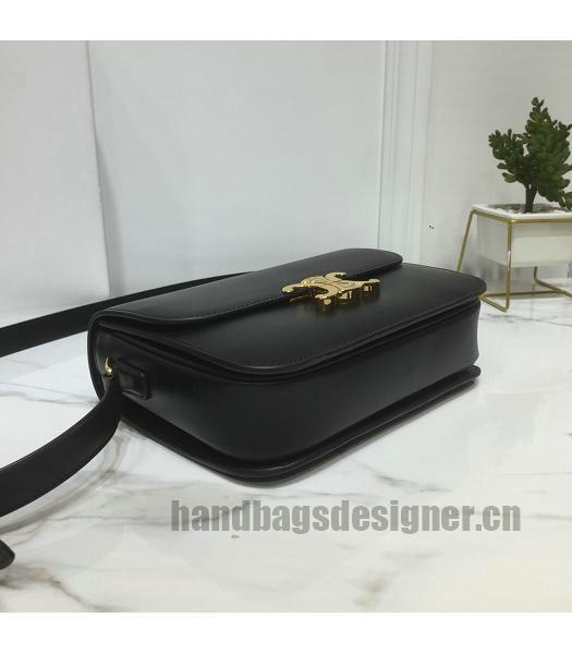 Celine Original Leather TRIOMPHE Small Crossbody Bag Black-7