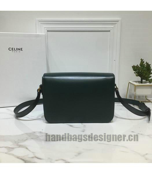 Celine Original Leather TRIOMPHE Small Crossbody Bag Dark Green-2