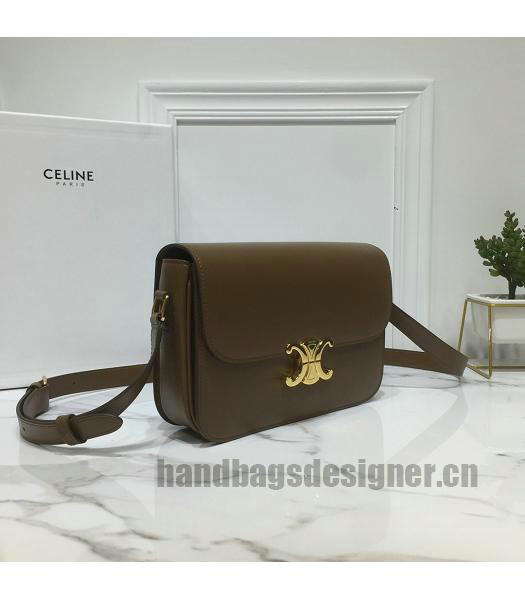 Celine Original Leather TRIOMPHE Small Crossbody Bag Khaki-1
