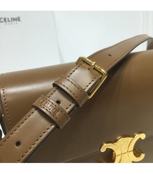 Celine Original Leather TRIOMPHE Small Crossbody Bag Khaki-8