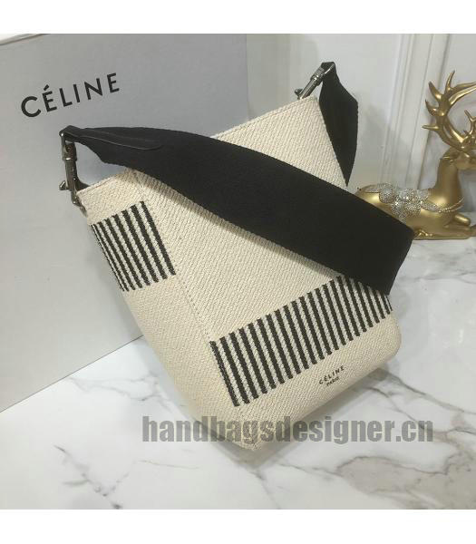 Celine Original SEAU SANGLE Small Crossbody Bag Offwhite-3