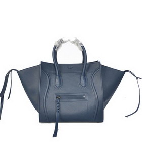 Celine Phantom Square Bags Dark Blue Imported Leather -1