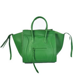 Celine Phantom Square Bags Grass-green Imported Leather