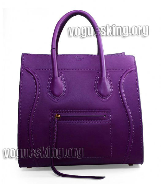 Celine Phantom Square Bags Purple Original Imported Leather-4