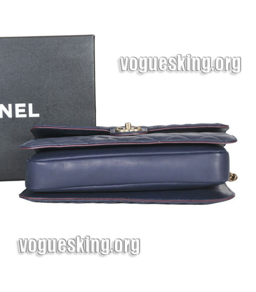 Celine Phantom Square Bags Violet Blue Croc Veins Imported Leather-3