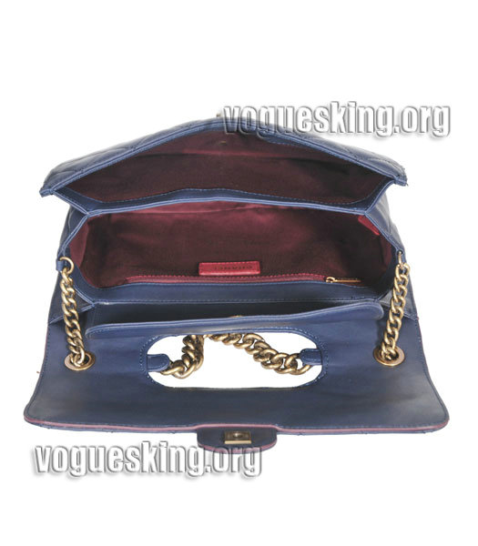Celine Phantom Square Bags Violet Blue Croc Veins Imported Leather-4