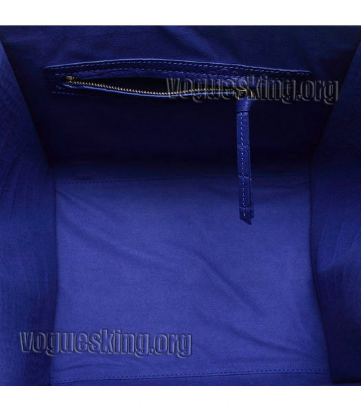 Celine Phantom Square Bags Violet Blue Croc Veins Imported Leather-6