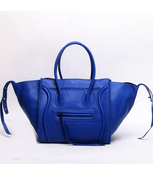 Celine Small Tote Bag in Sky Blue Calfskin Leather