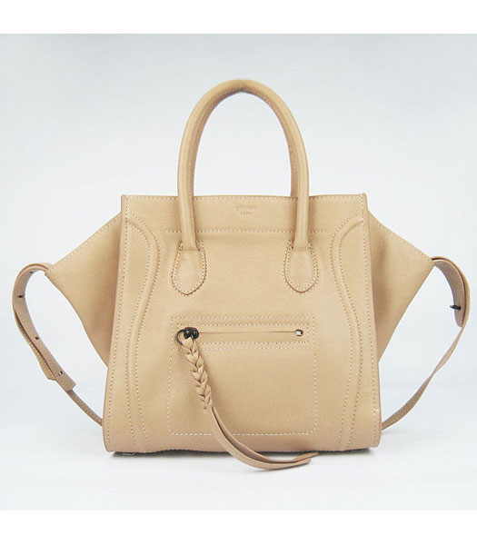 Celine Smile 26cm Apricot Original Leather Tote Handbag