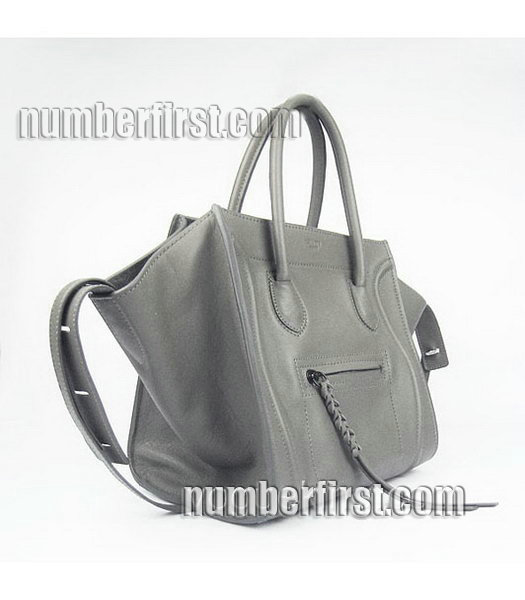 Celine Smile 26cm Dark Grey Original Leather Tote Handbag-1