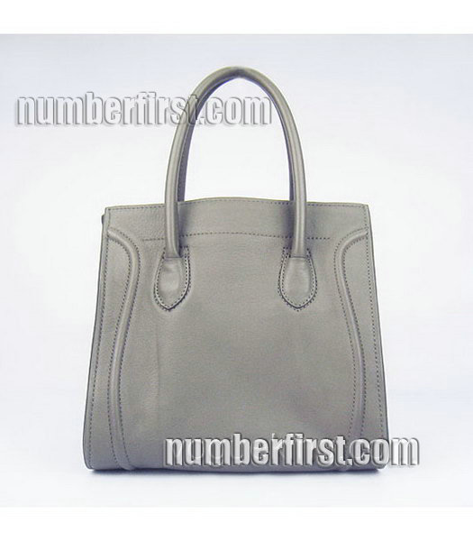 Celine Smile 26cm Dark Grey Original Leather Tote Handbag-5