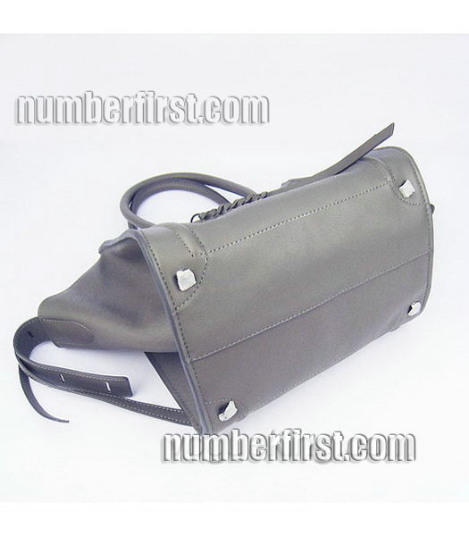 Celine Smile 26cm Dark Grey Original Leather Tote Handbag-6