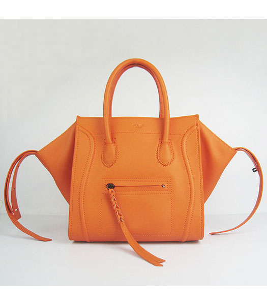 Celine Smile 26cm Orange Original Leather Tote Handbag