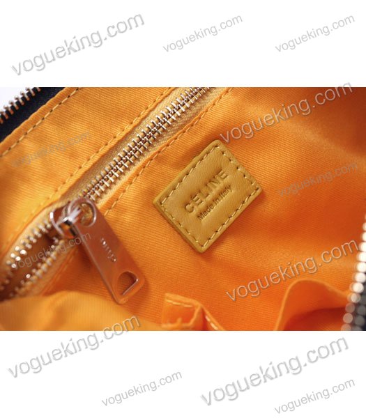 Celine Solo Bi Color Clutch YellowBlack Lambskin Leather-4