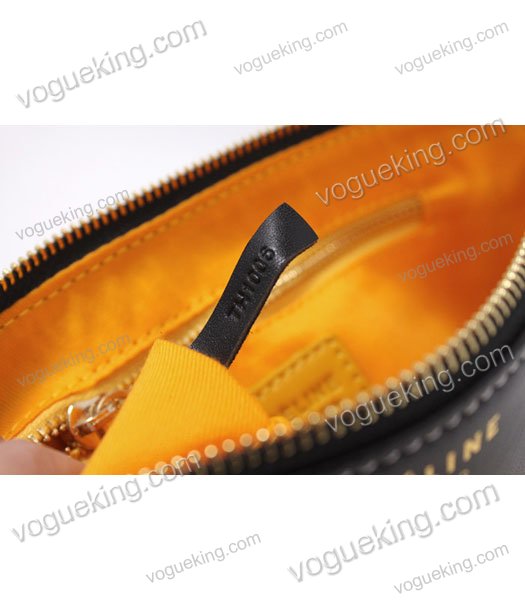 Celine Solo Bi Color Clutch YellowBlack Lambskin Leather-5