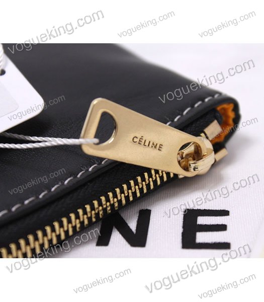 Celine Solo Bi Color Clutch YellowBlack Lambskin Leather-6