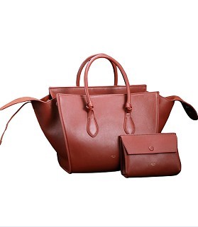 Celine Tie Knot Phantom Bag With Brick Red Original Leather