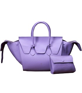 Celine Tie Knot Phantom Small Bag With Lavender Purple Bovine Jugular Veins Leather