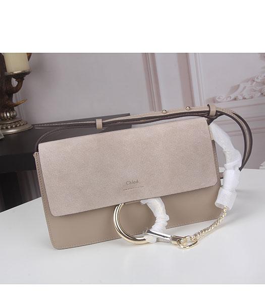 Chloe Apricot Suede Leather Small Shoulder Bag