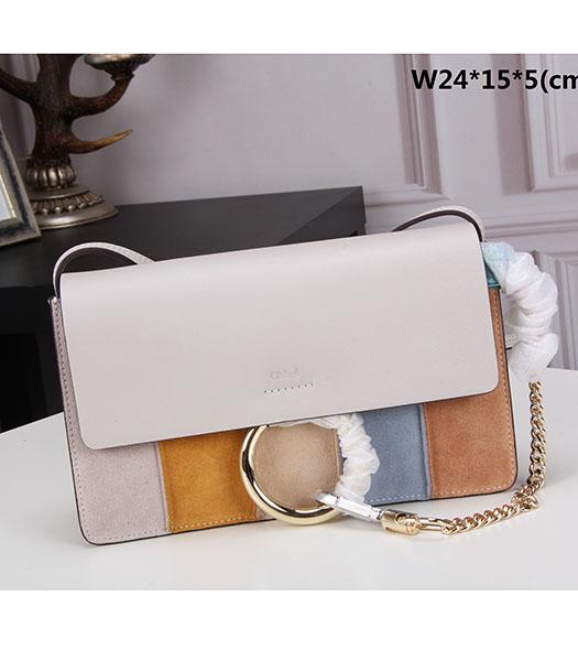Chloe Colorful Leather Small Shoulder Bag Offwhite