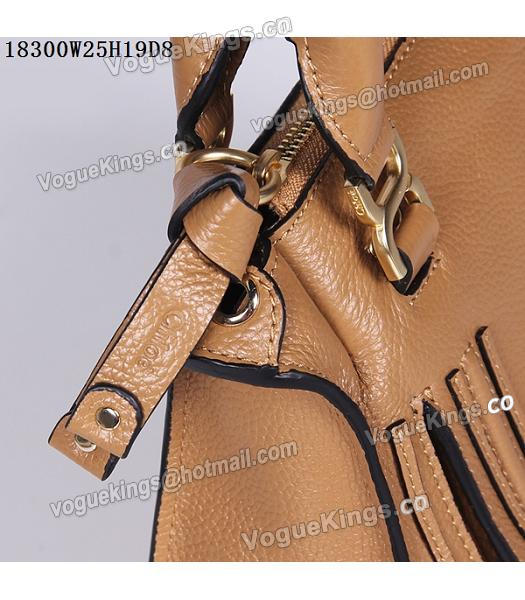 Chloe Hot-sale Apricot Leather Small Tote Bag-5