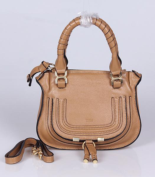 Chloe Hot-sale Apricot Leather Small Tote Bag