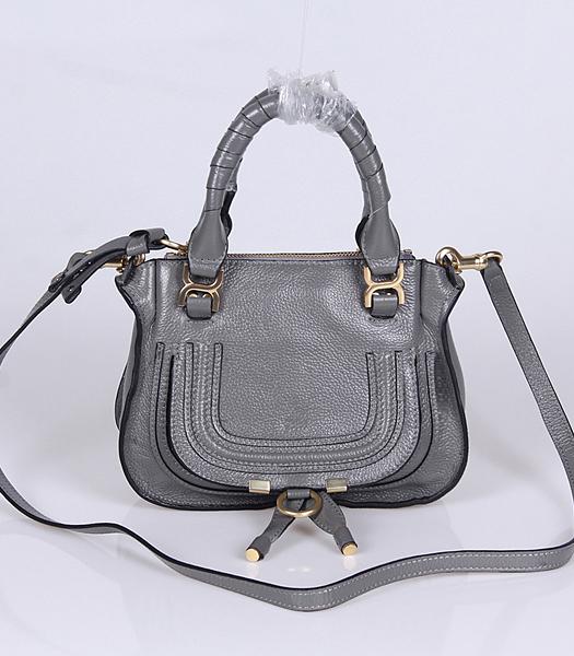 Chloe Hot-sale Dark Grey Leather Small Tote Bag
