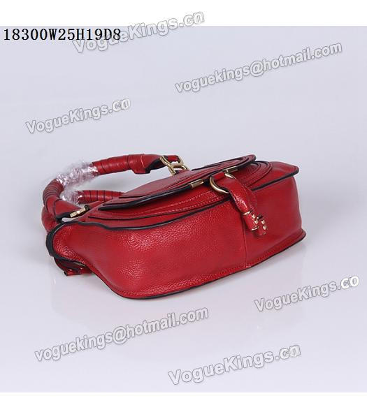 Chloe Hot-sale Jujube Red Leather Small Tote Bag-3