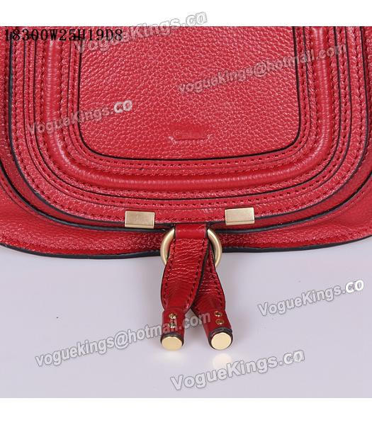 Chloe Hot-sale Jujube Red Leather Small Tote Bag-5