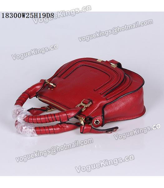 Chloe Hot-sale Jujube Red Leather Small Tote Bag-6